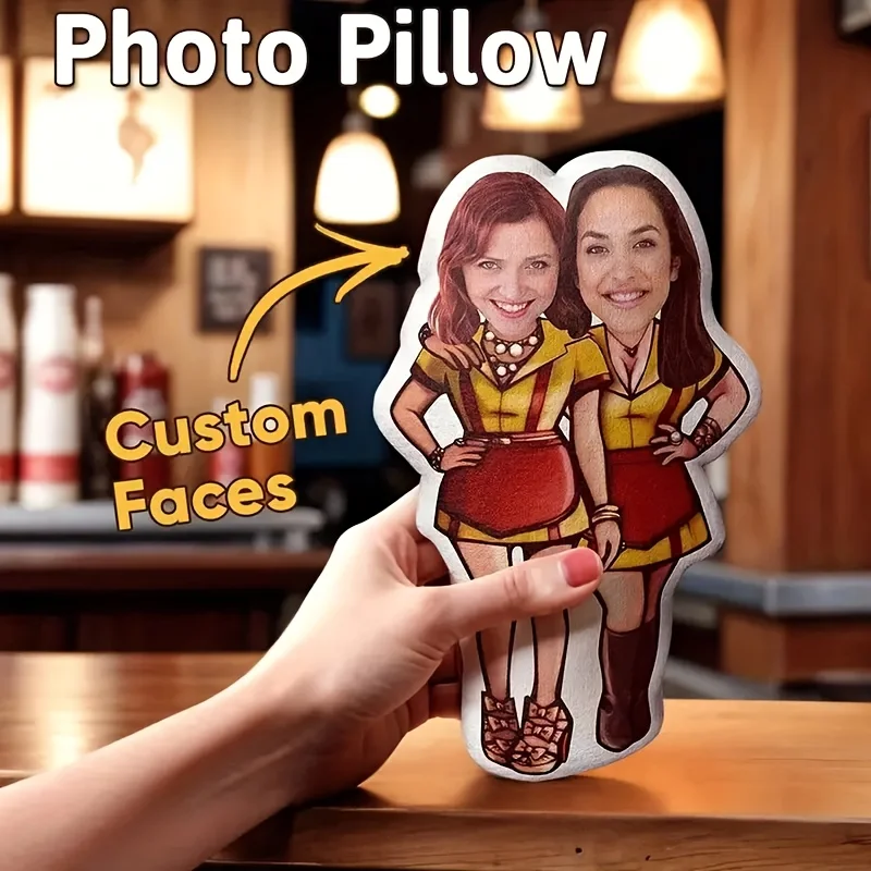 New Creative Photo Customization: Bestie Printed Plush Pillow Funny and Quirky Gift, Commemorative Present
