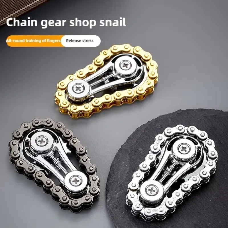 New Sprockets Flywheel Fingertip Gyro Fidget Spinner Antistress Anxiety Metal Bike Chains EDC Spinner Fidget Toys For Adult