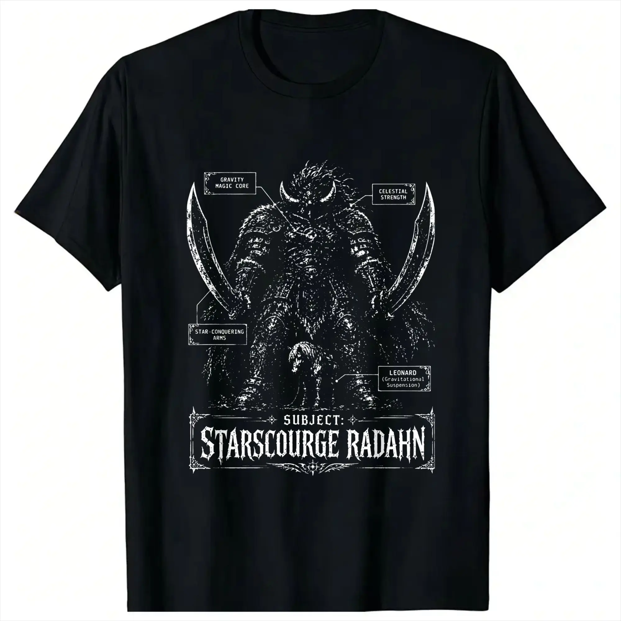 Camisetas de verano Elden Ring Starscourge Radahn Anatomy Boss Gaming para hombre, camisetas informales de manga corta