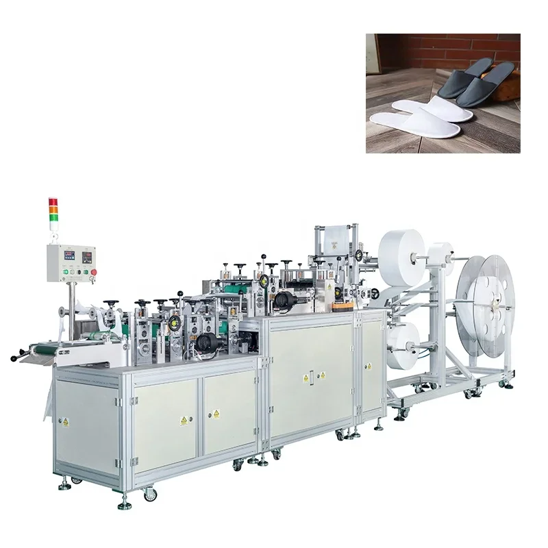 Automatic Machine Hotel Travel Beauty Salon Hospital High Quality Disposable Slippers with Packing Machine Production Line