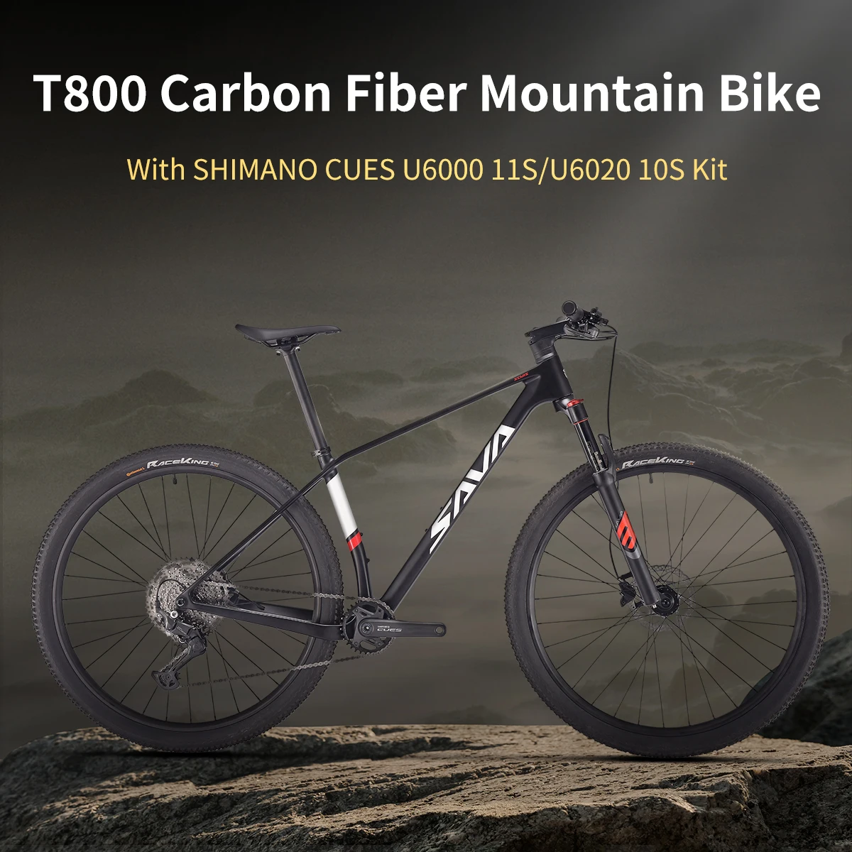 

SAVA New Carbon Fiber Mountain Bike with SHIMAN0 CUES U6020 Groupset 29/27-inch Mountain Bike 1x11-speed