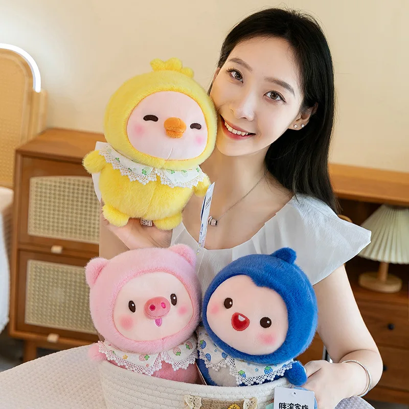 

Kawaii Plush Toy Stuffed Doll Penguin Ocean Souvenir for Kids Birthday Xmas Gift Cute Pig Companion from Scarf Pong Family