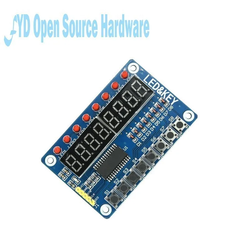 1pcs TM1638 Module Key Display For AVR New 8-Bit Digital LED Tube 8-Bit