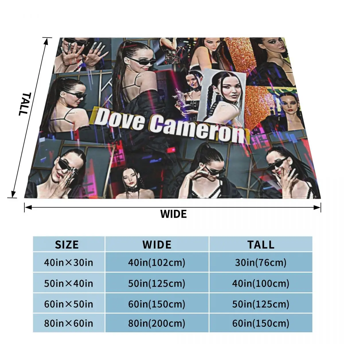 Dove Cameron Throw Blanket Sofas Luxury Thicken Blanket Personalized Gift Luxury Designer Blanket