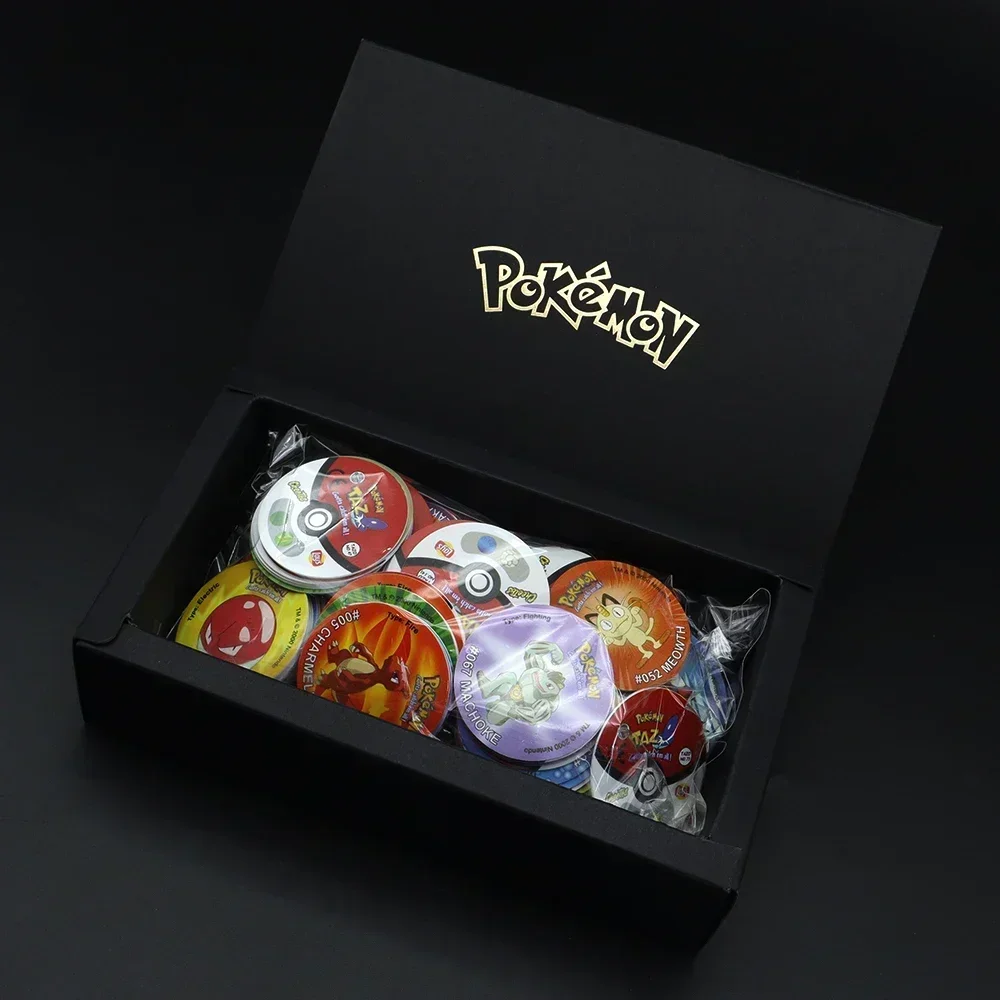 #Tazos Card 1/2/3 Generation 175/124/141/28 Pieces PKM Album Box Plastic Round Card  Trainer Rare Collection Game Card