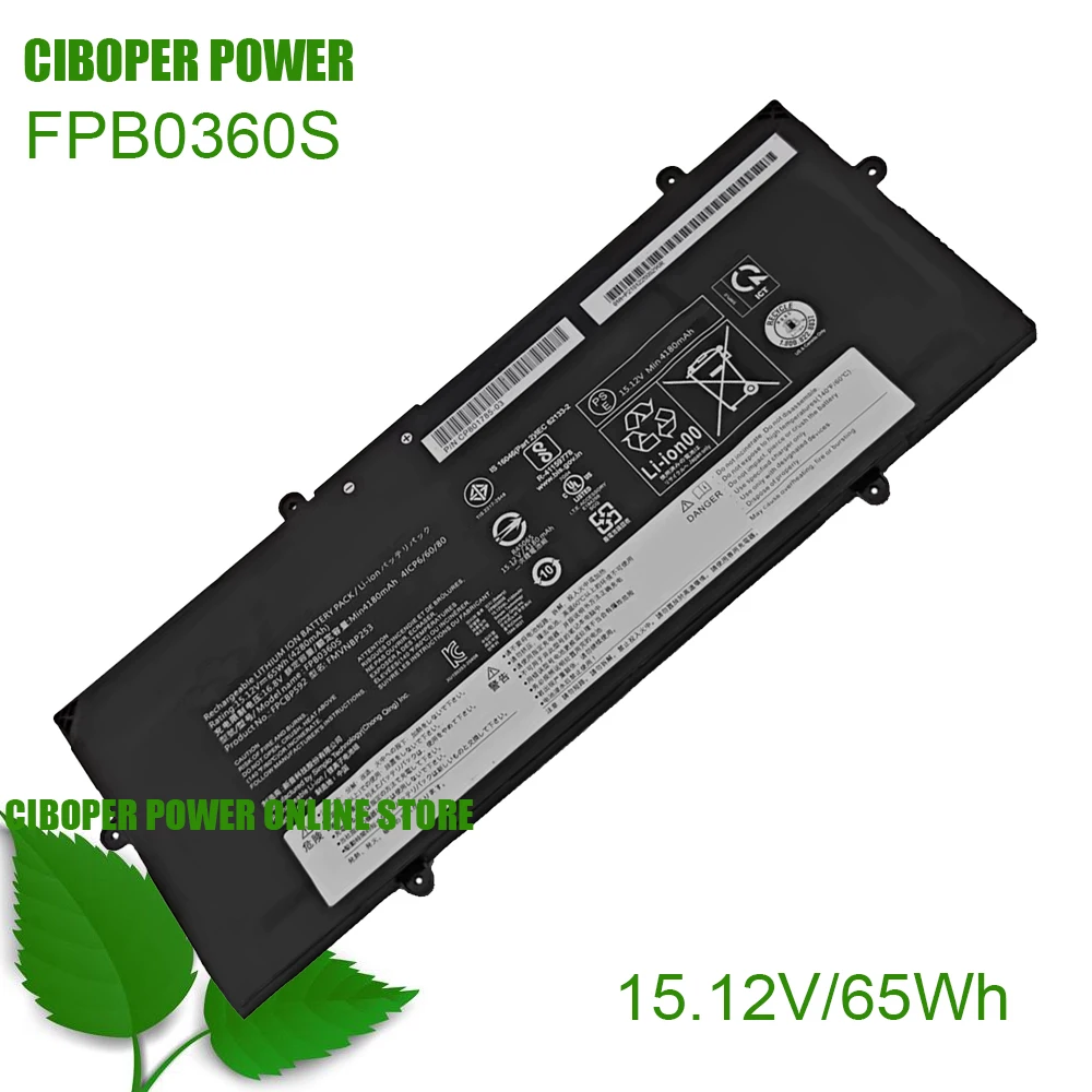 Laptop Battery FMVNBP253 FPCBP592 FPB0359S FPB0360S 11.34V/15.12V 49Wh/65Wh For LifeBook U7511 U7512 U7411 CP801785 CP811122-01