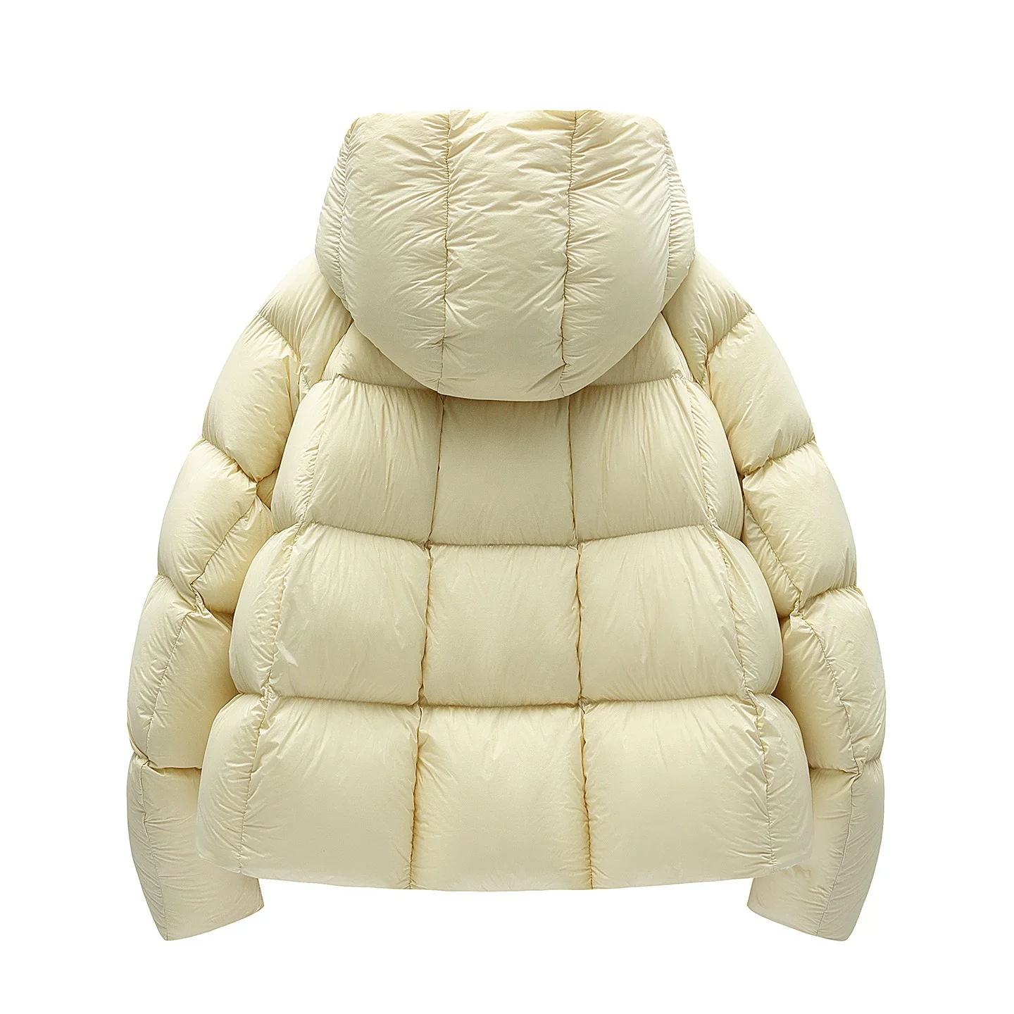 Korte 90 Witte Ganzendons Jas Voor Vrouwen Winter 2025 Nieuwe Koreaanse Versie Losse Capuchon Bladerdeeg Jassen Vrouwelijke Warme parka