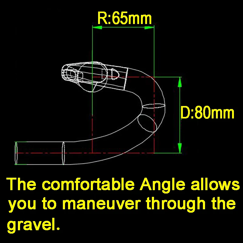 Drop 80mm Fully Hidden Wiring Matte Road Bicycle Handlebar Carbon Gravel Ultralight Big Flare Bar 340/380/420/460mm 37degrees