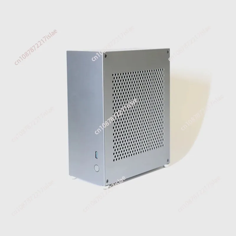 Compact Aluminum ITX Case, 1U PSU, Half-Height GPU for 4060/5060