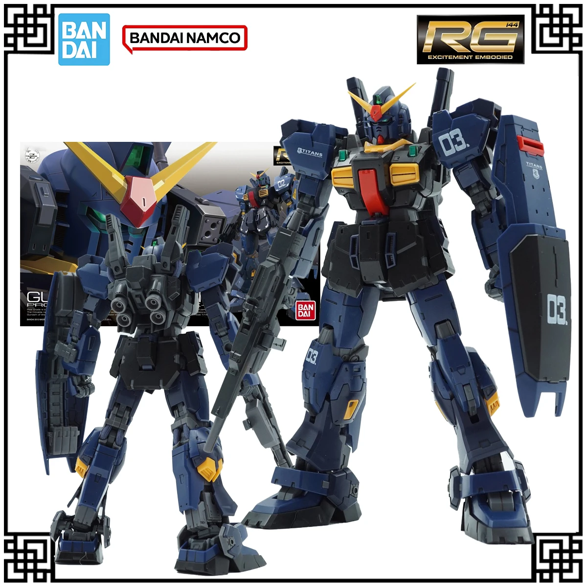 

In Stock Genuine Bandai Original Gundam Model Kit HG 1:144 GUNDAM MK-ⅡTITANS Action Figures Toys For Children's Christmas Gifts