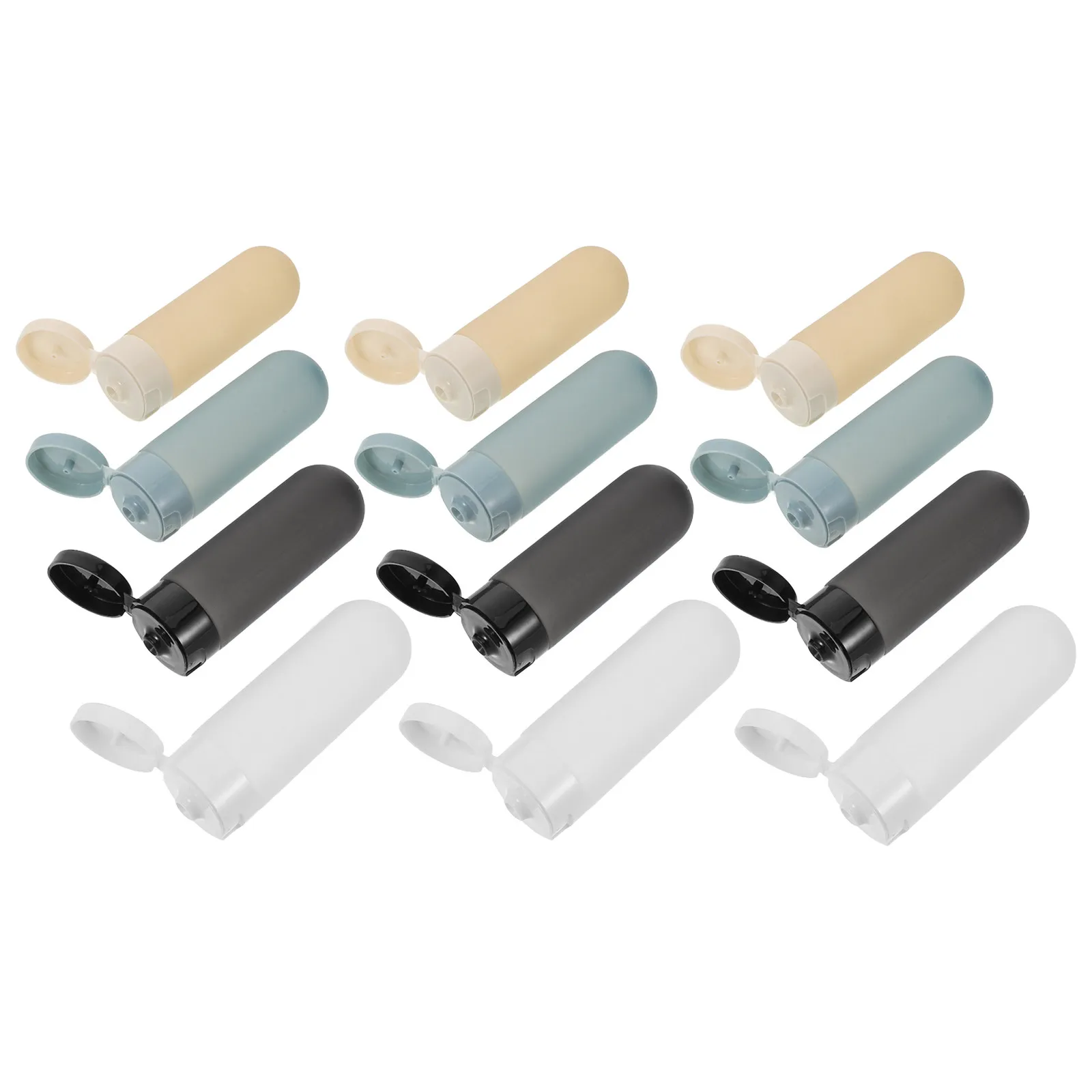 

12Pcs Travel Bottle Set Leakproof Soft Refillable Squeeze Containers 60Ml Compact Skincare Toiletries Dispenser for Men Grooming