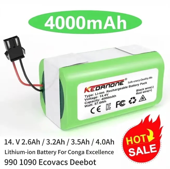 

NEW 14.4V 6800mAh Li-ion Battery for Conga Excellence 950 990 1090 1790 1990 Deebot N79S N79 DN622 Eufy Robovac 11S 12 X500