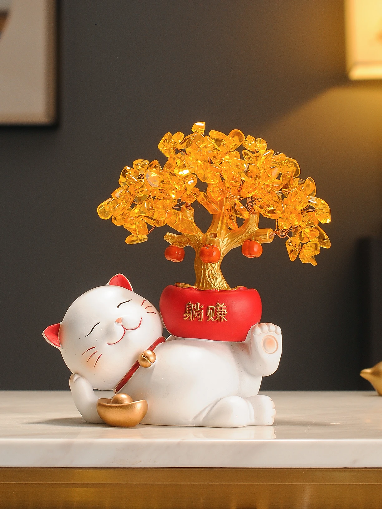 شجرة الحظ محظوظ القط زخرفة خزانة مشروبات تلفزيون خزانة افتتاح متجر الهدايا صفحة الخروج غرفة المعيشة هووسورمينغ هدية #4