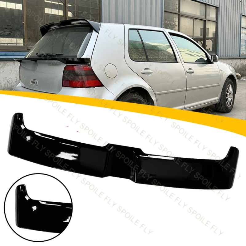 1998 To 2004 For Volkswagen VW GOLF 4 MK4 Oettinger Style Roof Spoiler Wing Lip  ABS Material Gloss Black Carbon Look Body Kit