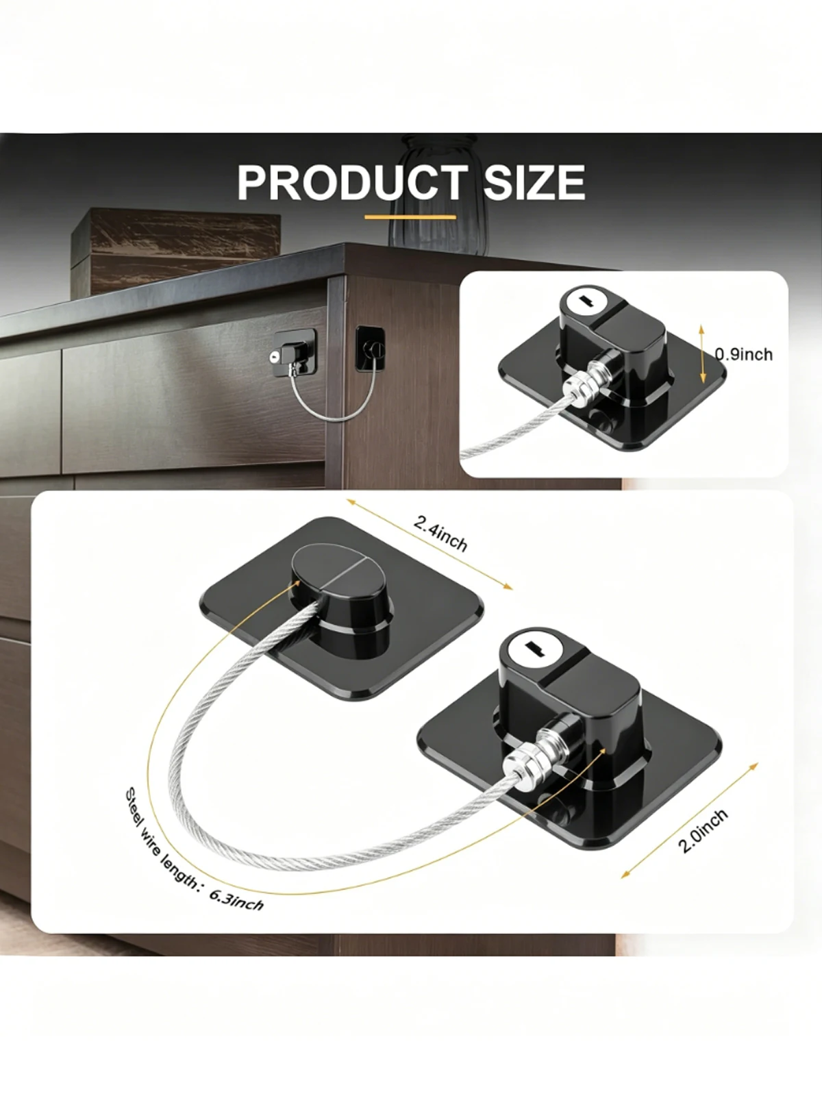 1/2pc refrigerator door lock, protects refrigerator doors, suitable for kitchen freezers, cabinets and drawers, air fryers, wardrobes