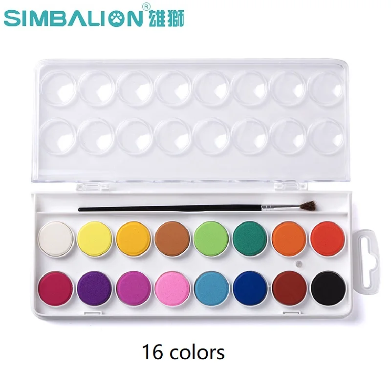 Simbalion WCC 16/36 colors  Solid Watercolor Paint Beginner use Watercolor Cakes