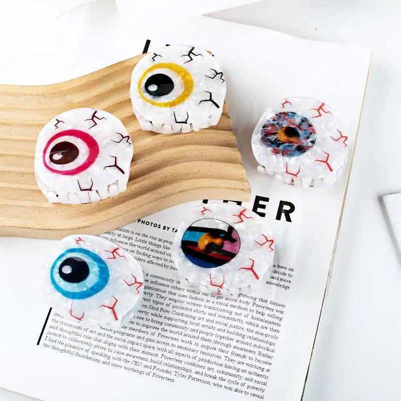 Quirky Claw Clip With A Big-Eye Design Cartoon Shark Clip High-End Half-Up Ponytail Hair Accessory