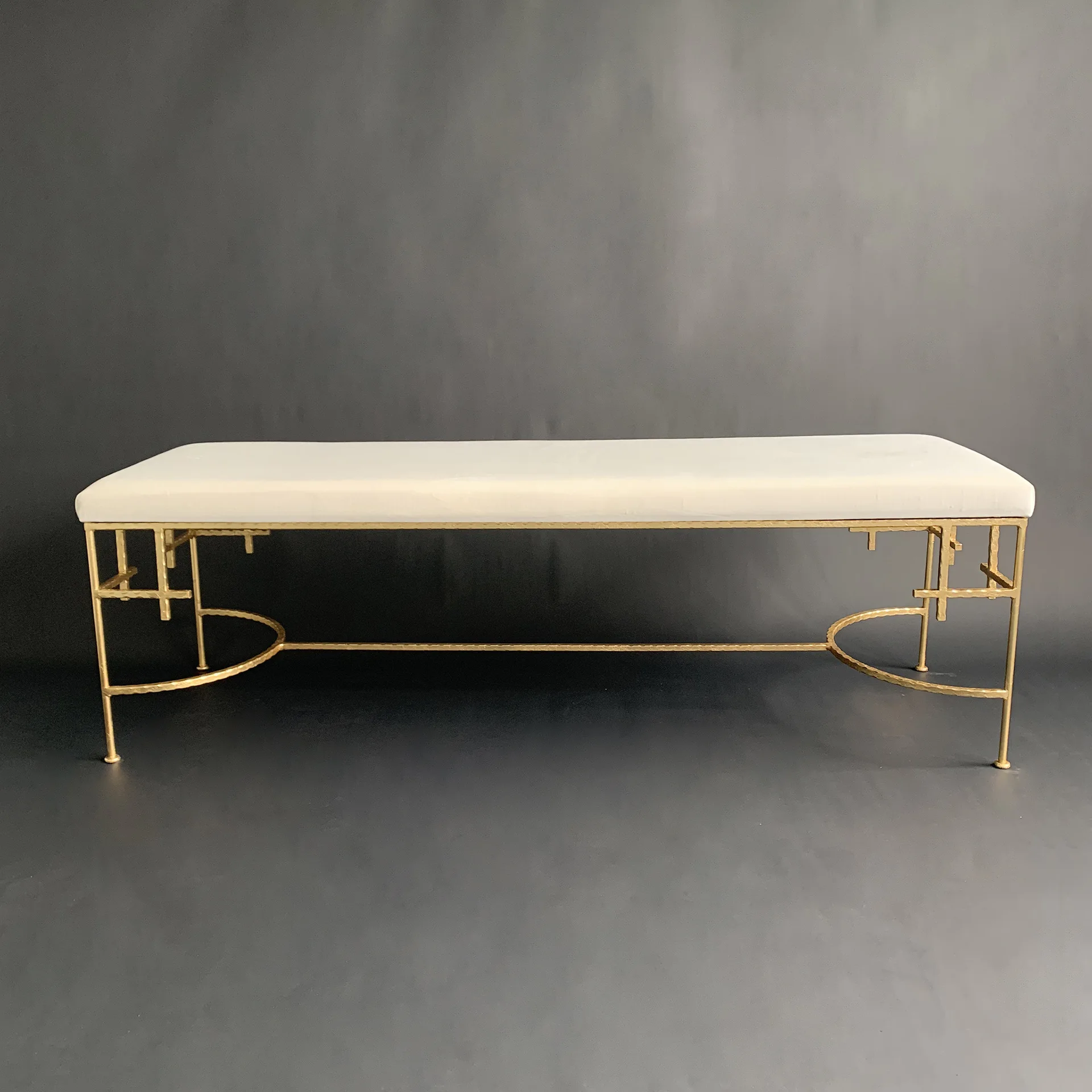 Light luxury forged bedside stool, soft decoration design hotel