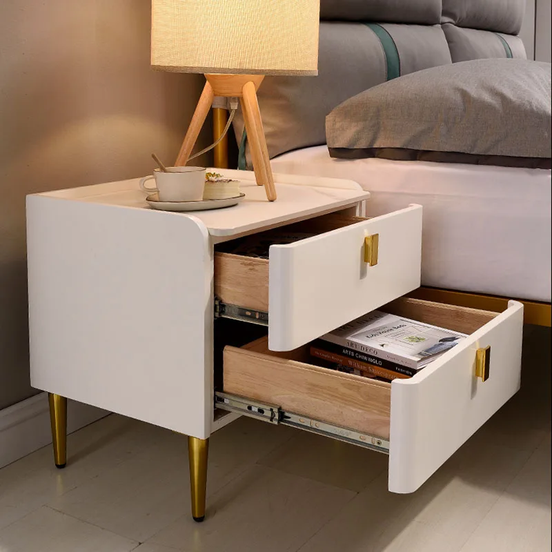 Luxury Wooden Night Stand Console Frames Bedroom Mobile Cabinets Makeup Bedside Table Desk Muebles Para Hogar Beds Furniture