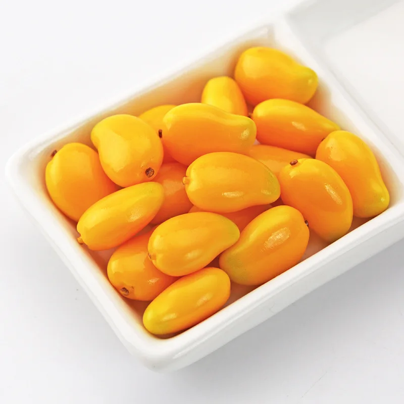 5 Piezas de Mini Mango de Resina, Fruta en Miniatura, Comida Falsa Simulada, Accesorios para Casa de Muñecas, Decoración DIY para Paisajes y Hogar