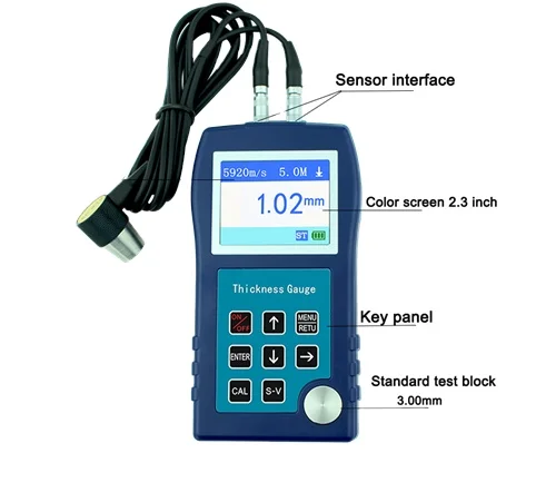 TG-8812C 0.75-400mm High-precision Ultrasonic Thickness Gauge