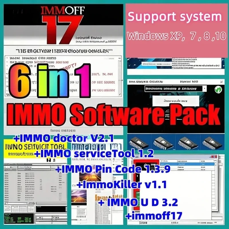 Hot IMMO OFF Software Pack+Immoff 17+IMMO Doctor +IMMO Service Tool+ImmoKiller+IMMO Pin Code Calculator+IMMO Universal Decoding