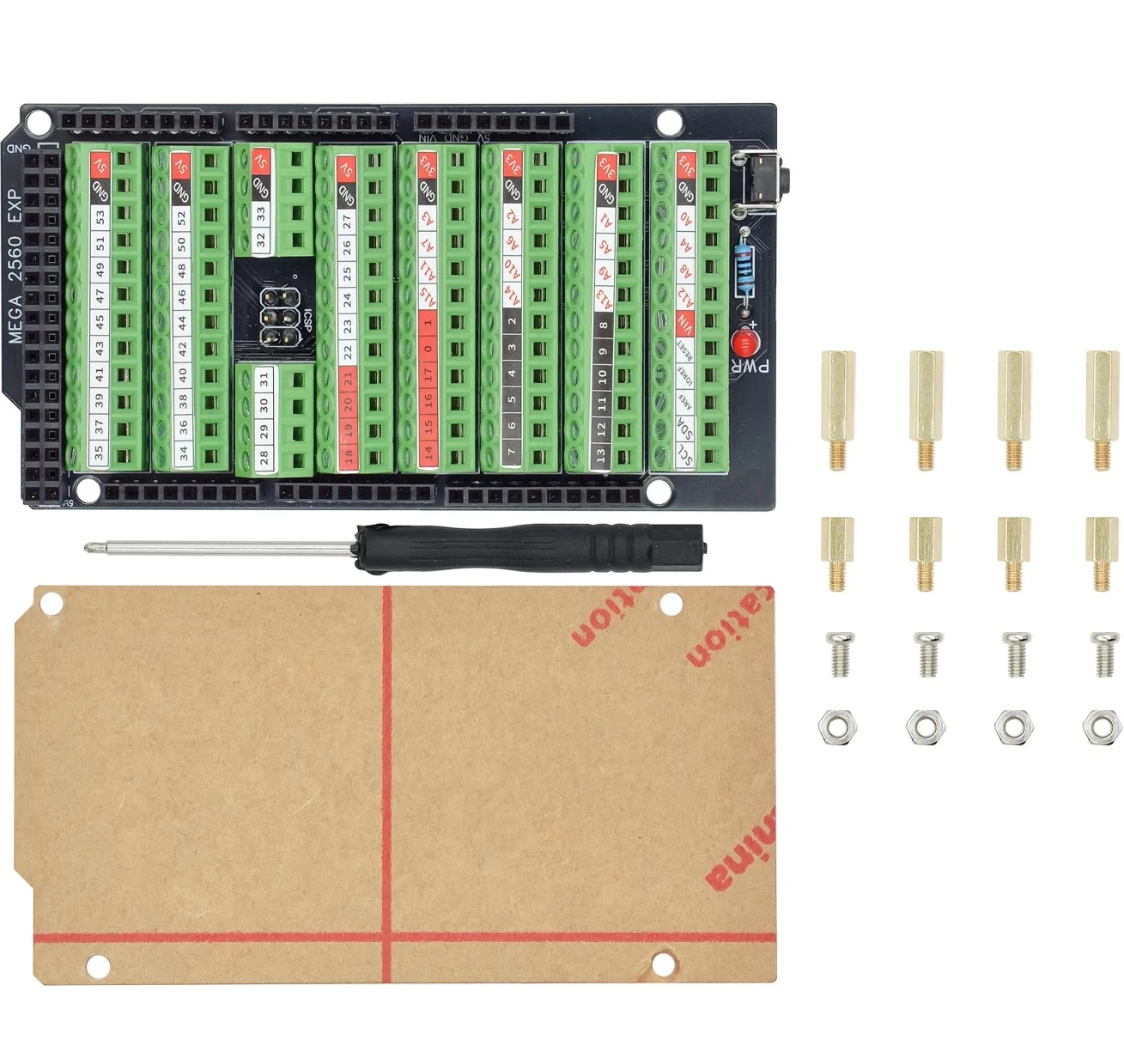 MEGA 2560 GPIO terminal board expansion module does not include acrylic development board