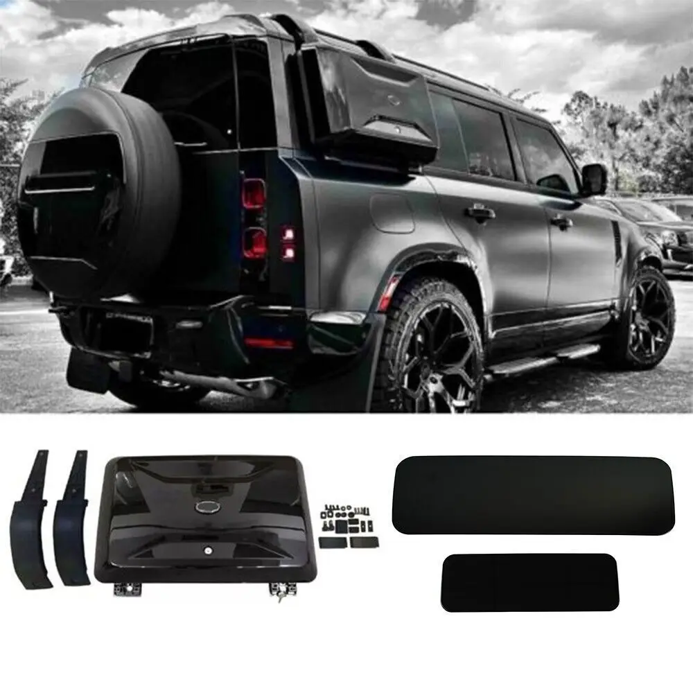 For Defender 130 2020-2023 Side Mount Tool Gear Box Rear Tire Wheel Cover Plate