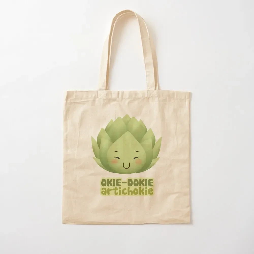 Okie Dokie, Artichokie Tote Bag tote bags aesthetic Women bags Canvas stote bag
