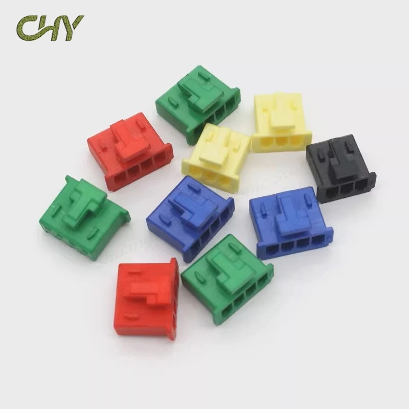 100PCS XHB2.54mm 2P/3P/4P/5P/6P Connector Plug Housing With Lock - Available In Red/Yellow/Green/Blue/Black/Colored