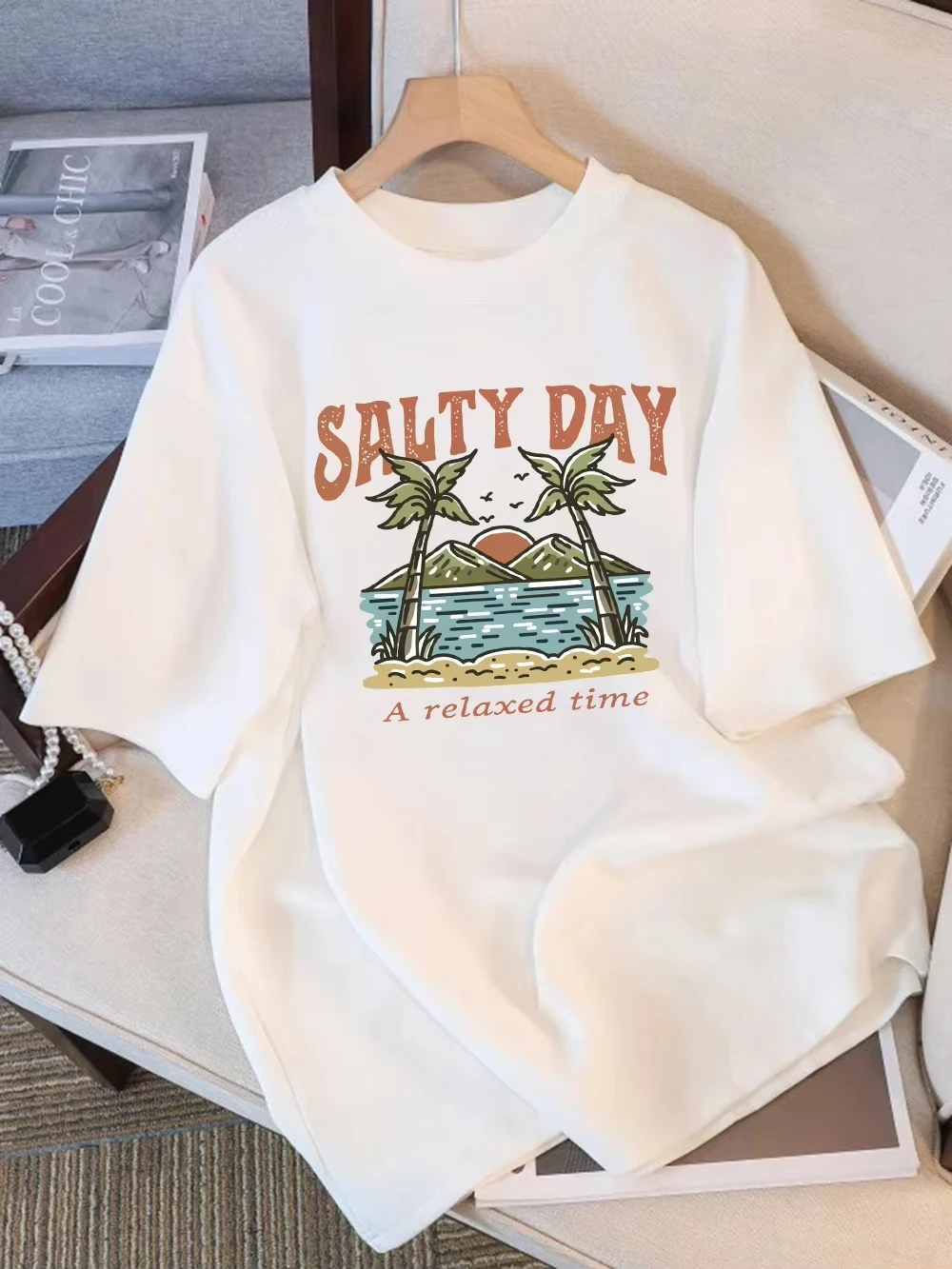 camiseta-feminina-verao-dia-salgado-lazer-tempo-coqueiro-praia-impressao-camiseta-macio-tripulacao-pescoco-topo-roupas-basicas-y2k-topo