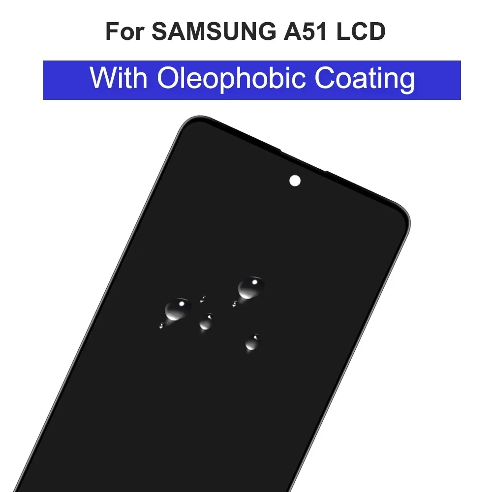 100% zeszyty do Samsung Galaxy A51 A515 LCD A515F A515F/DS A515FD A515FN/DS LCD Digitizer z ekranem dotykowym