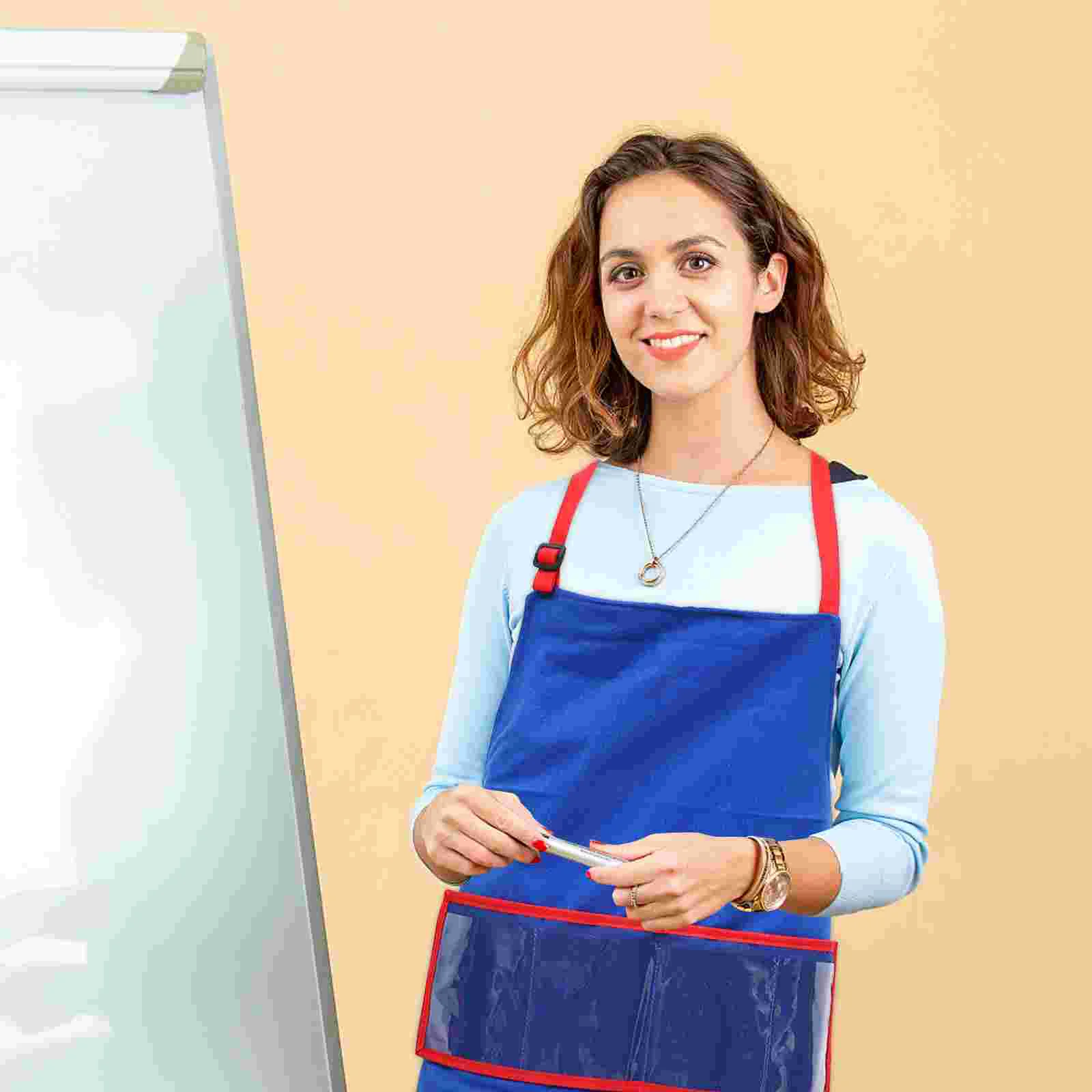 Felt Story Apron Transparent Pocket Playing Self-adhesive Book Teaching Pvc Telling Long-lasting Use