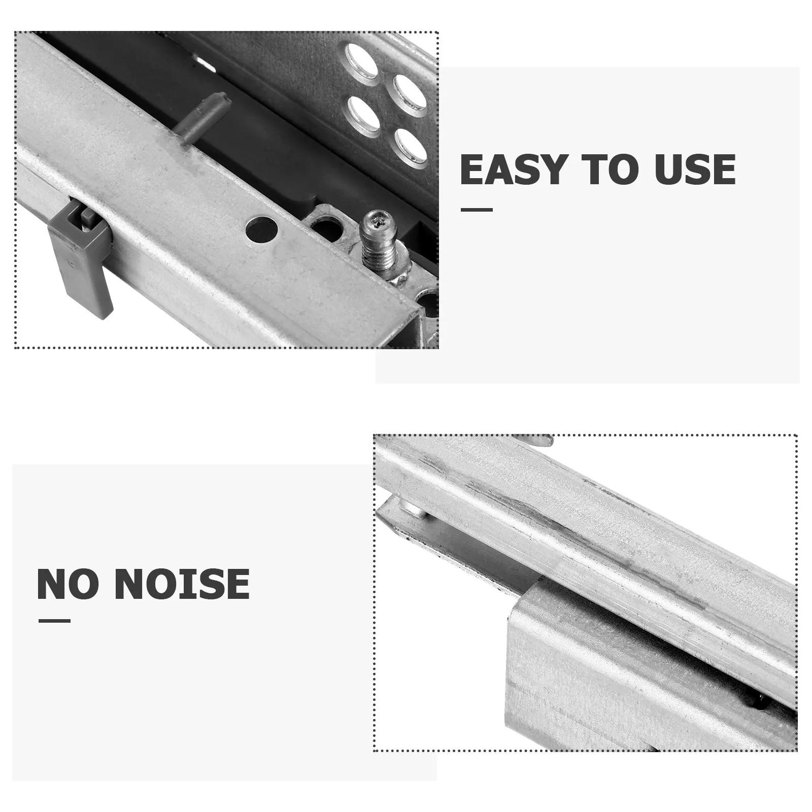 

1Pair Silent Metal Drawer Slides Durable Smooth Function for Household Cabinet Drawers Metal Drawer Slides Drawers Glides