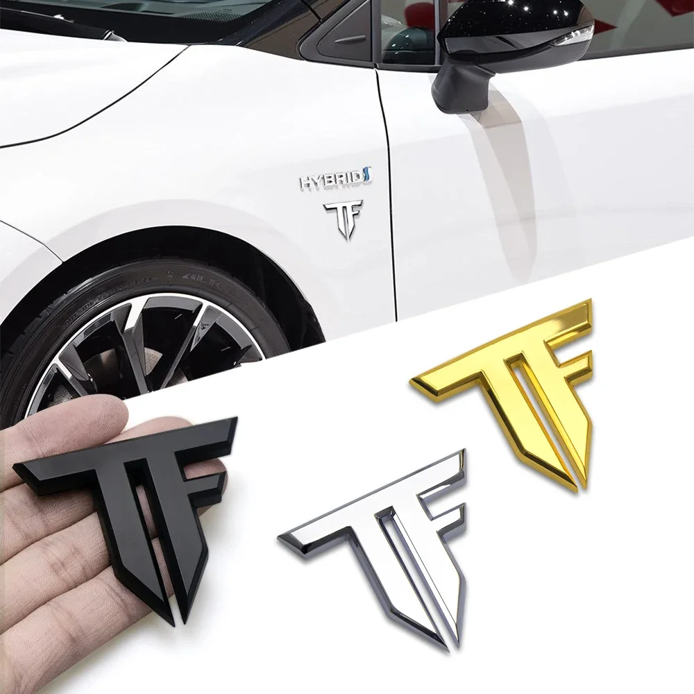 1pc 3D Metal TF Emblem Badge Car Decal Chrome Stickers Car Styling for Autobots Sport Racing Motorcycle Decorative Sticker