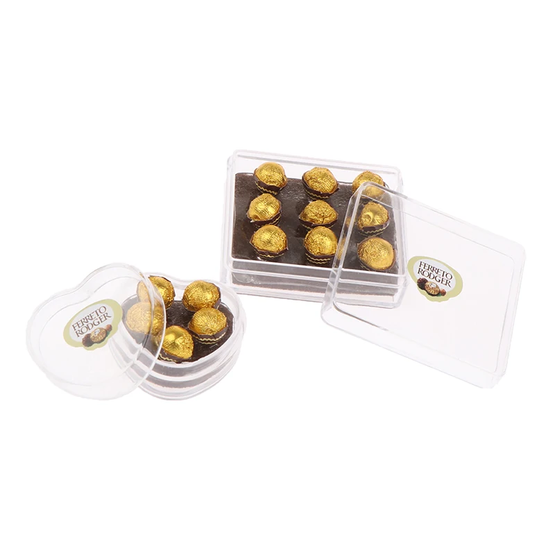 1 Set 1/6 Miniatuur Chocolade Speelgoed 1:12 Poppenhuis Mini Model Spelen Keuken Voedsel Voor Huis Pop Accessoires