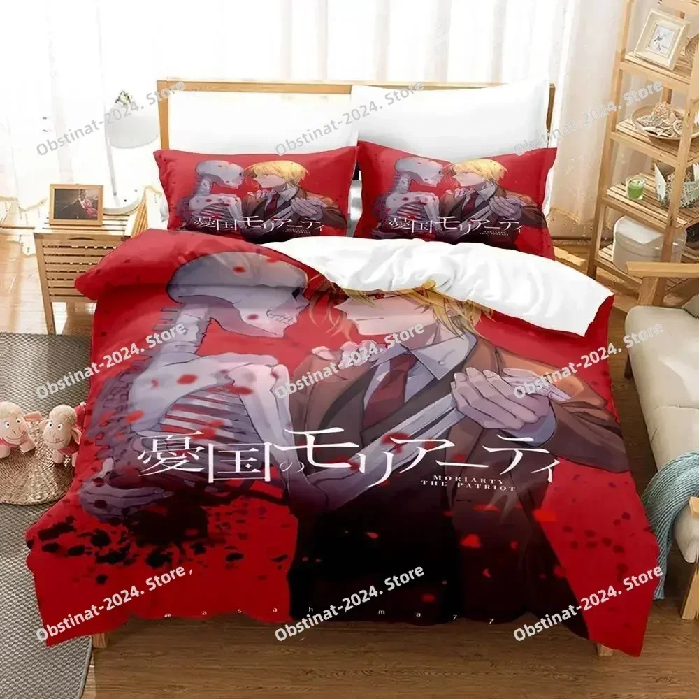 3d Anime Moriarty the Patriot Bedding Set Printed single Comforter Quilt Duvet Cover Pillow Case 3 Pieces Sets Kids Adult Size