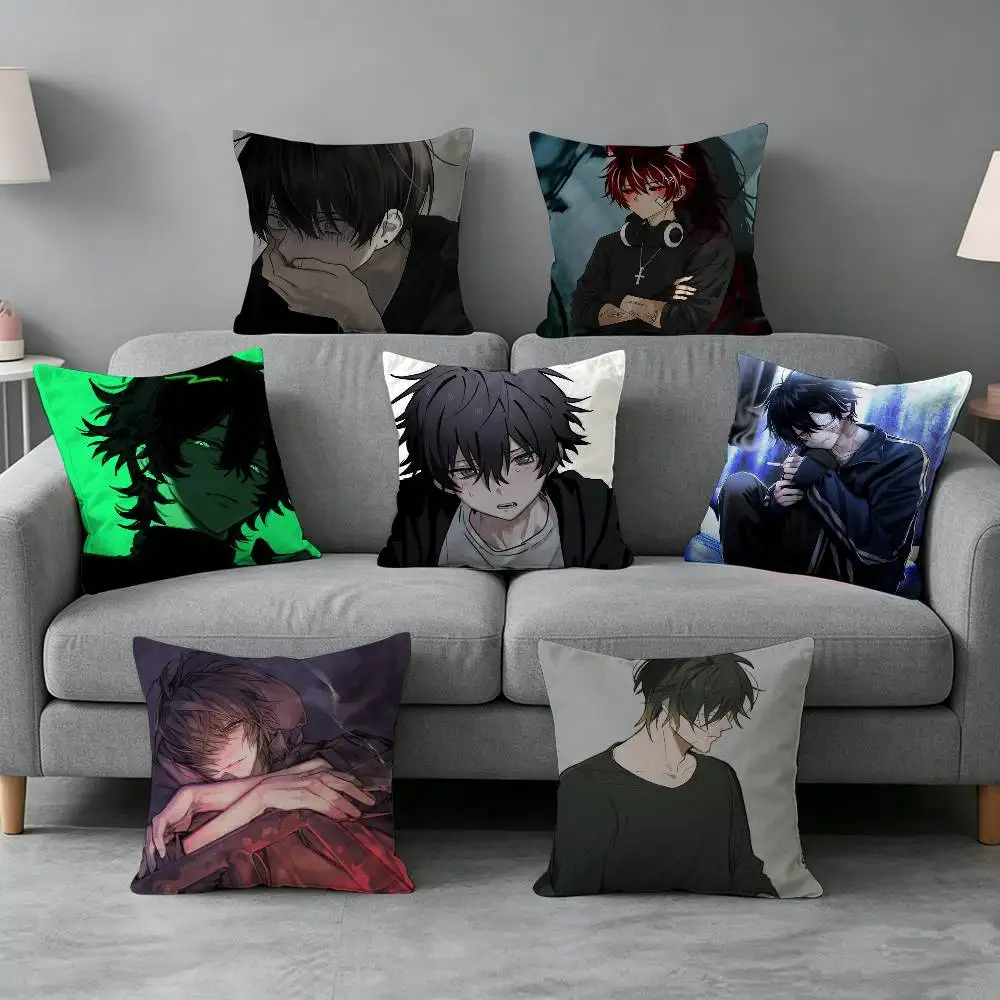 Slow Damage Madarame Towa Rei-i Pillow cover Soft Microfiber Pillowcase Home Sofa Decor Surprise Decorative printed.