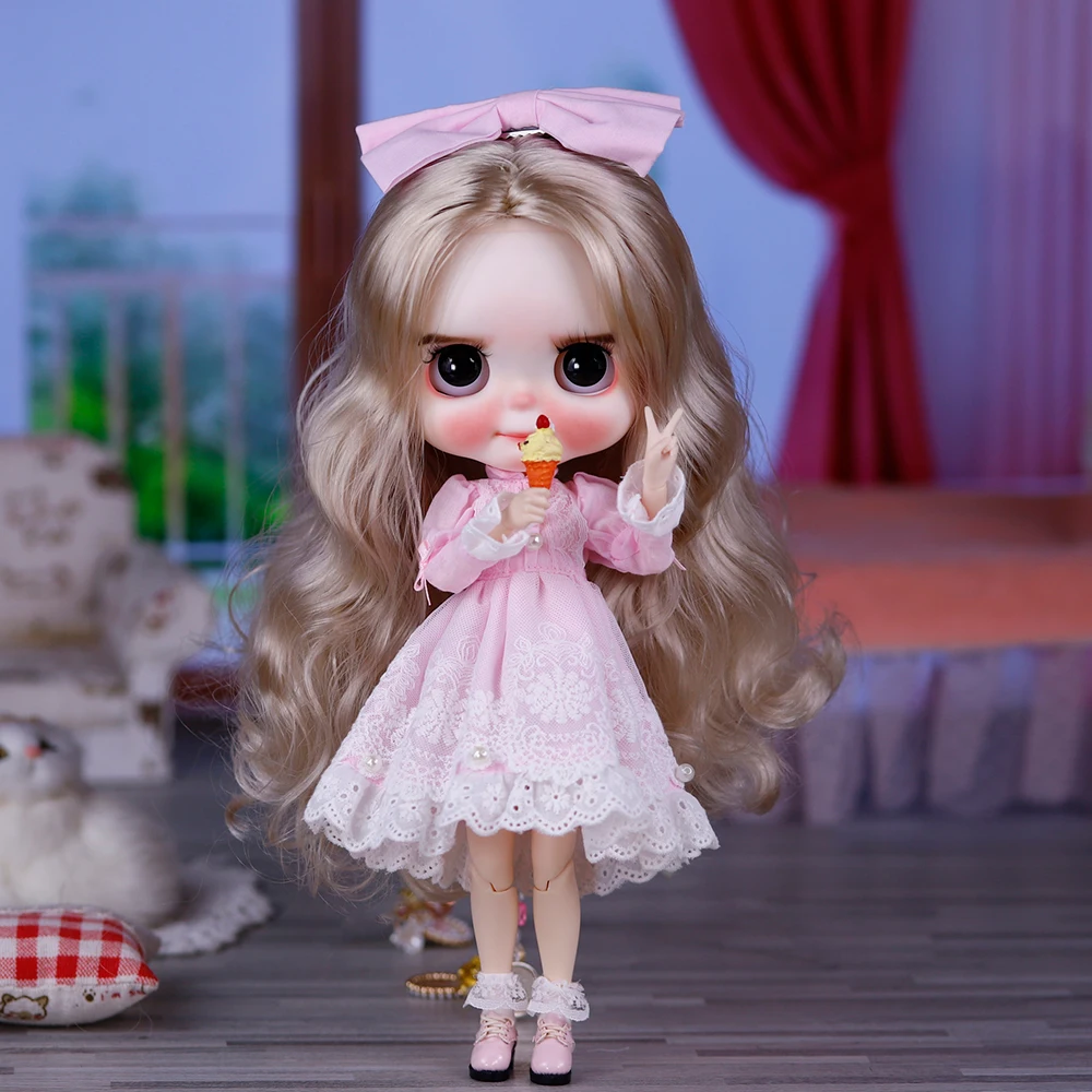 ICY DBS Blyth 1/6 دمية رسمت باليد مجموعة شقي دمية طويلة رمش نعسان العين مجموعة SD