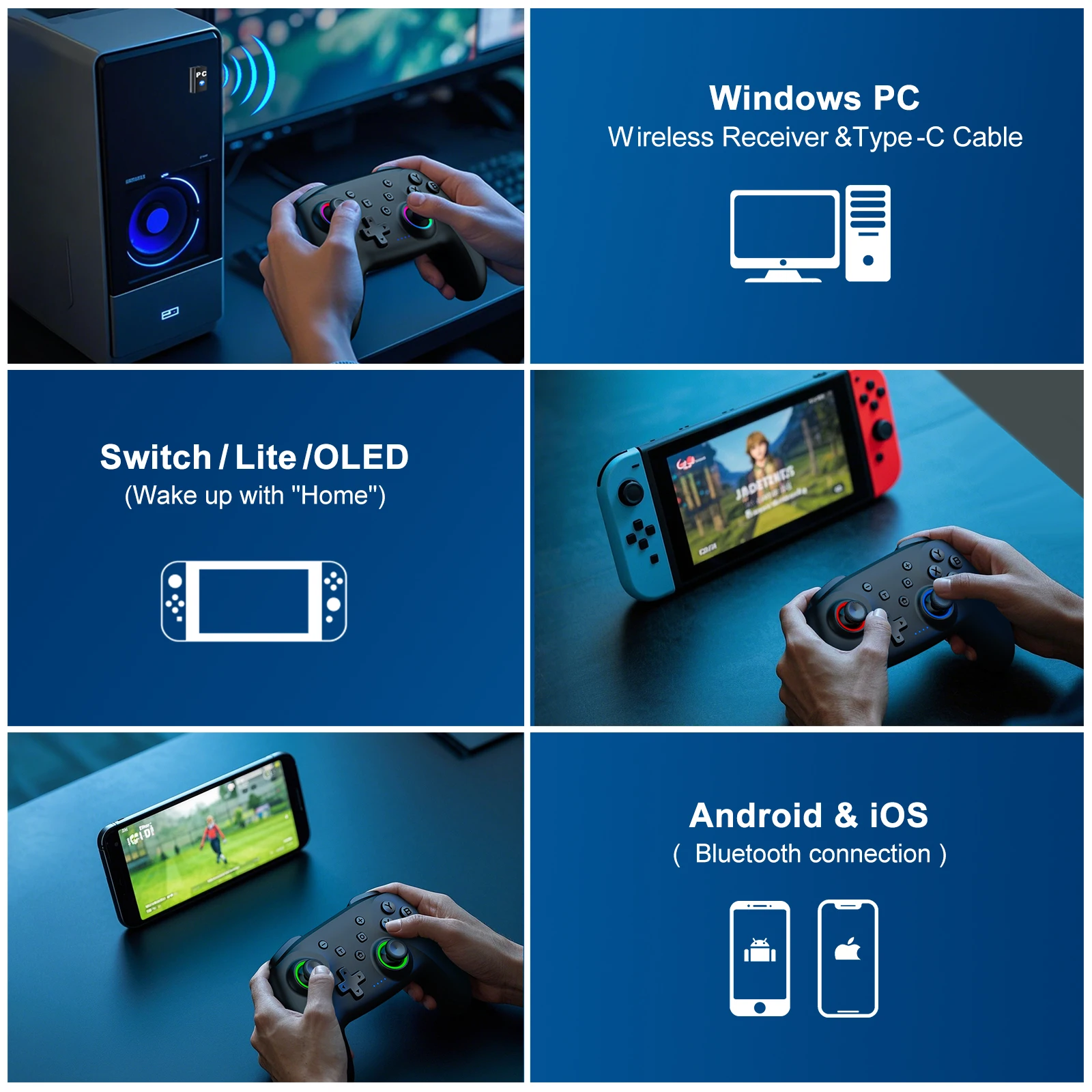 BEBONCOOL Wireless  Bluetooth Gamepad for Android/IOS Phone Programmable Gamepad for Switch 2/PC Game
