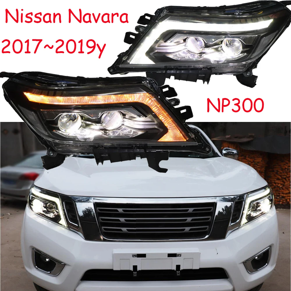 

Car Bumper headlamp for Nissan navara Headlight NP300 2017~2020y car accessories LED DRL HID xenon head light Navara fog light