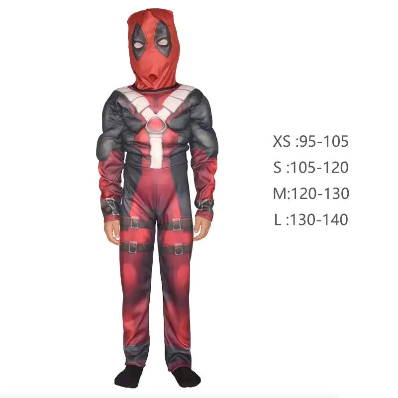 Nuevo Disfraz de Deadpool Musculoso para Niños, Disfraz de loween para Niñas y Mujeres, Ropa para Actuaciones Escénicas