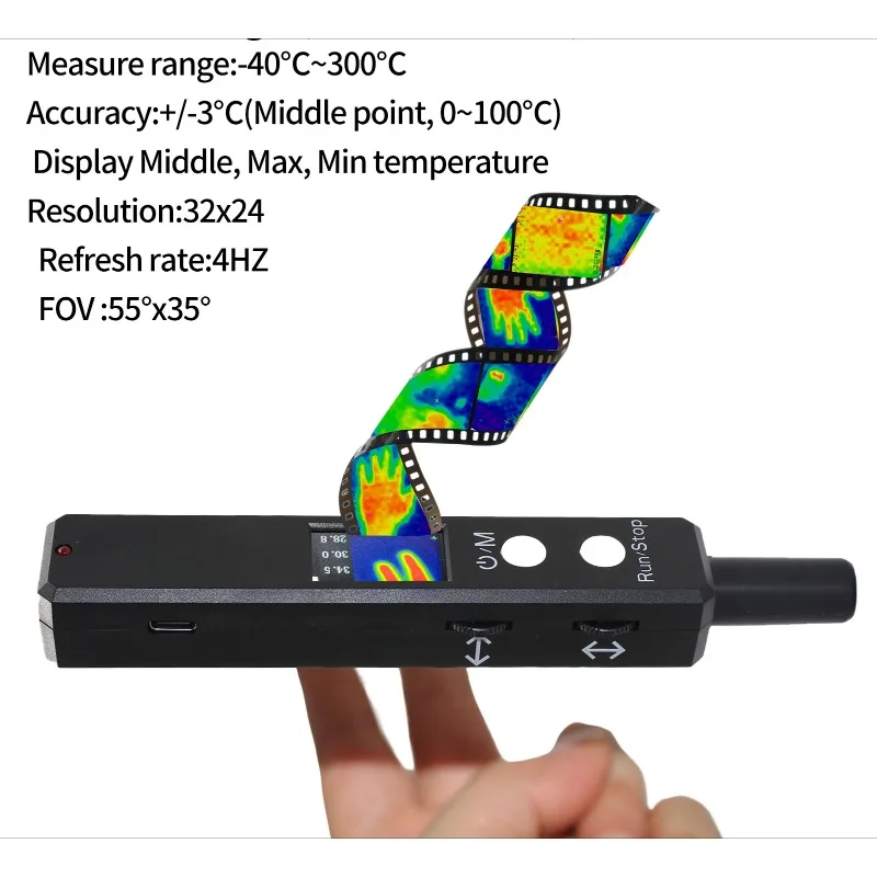 5-In-1, high-precision oscilloscope, thermal imager, resistor, diode, voltage detection pen view 6