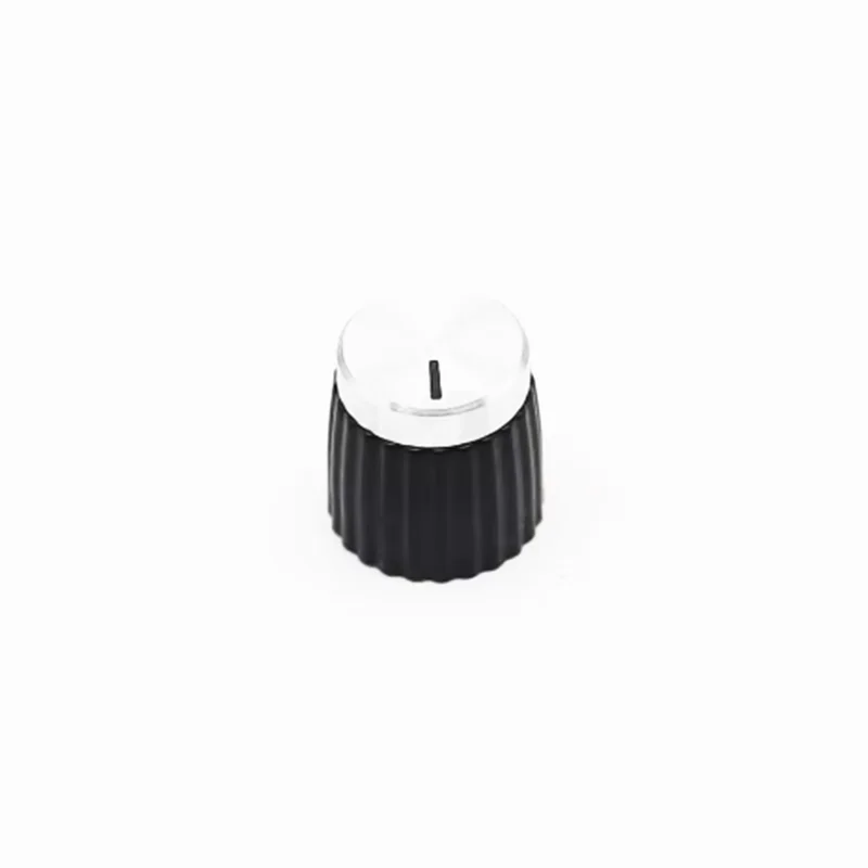 5 Stück 16x16mm Aluminium-Kunststoff-Set Zeiger / Zeigerloser Drehknopf für Marshall Gitarreneffektgerät Blumenförmiges Innenloch 6mm – Detail 4