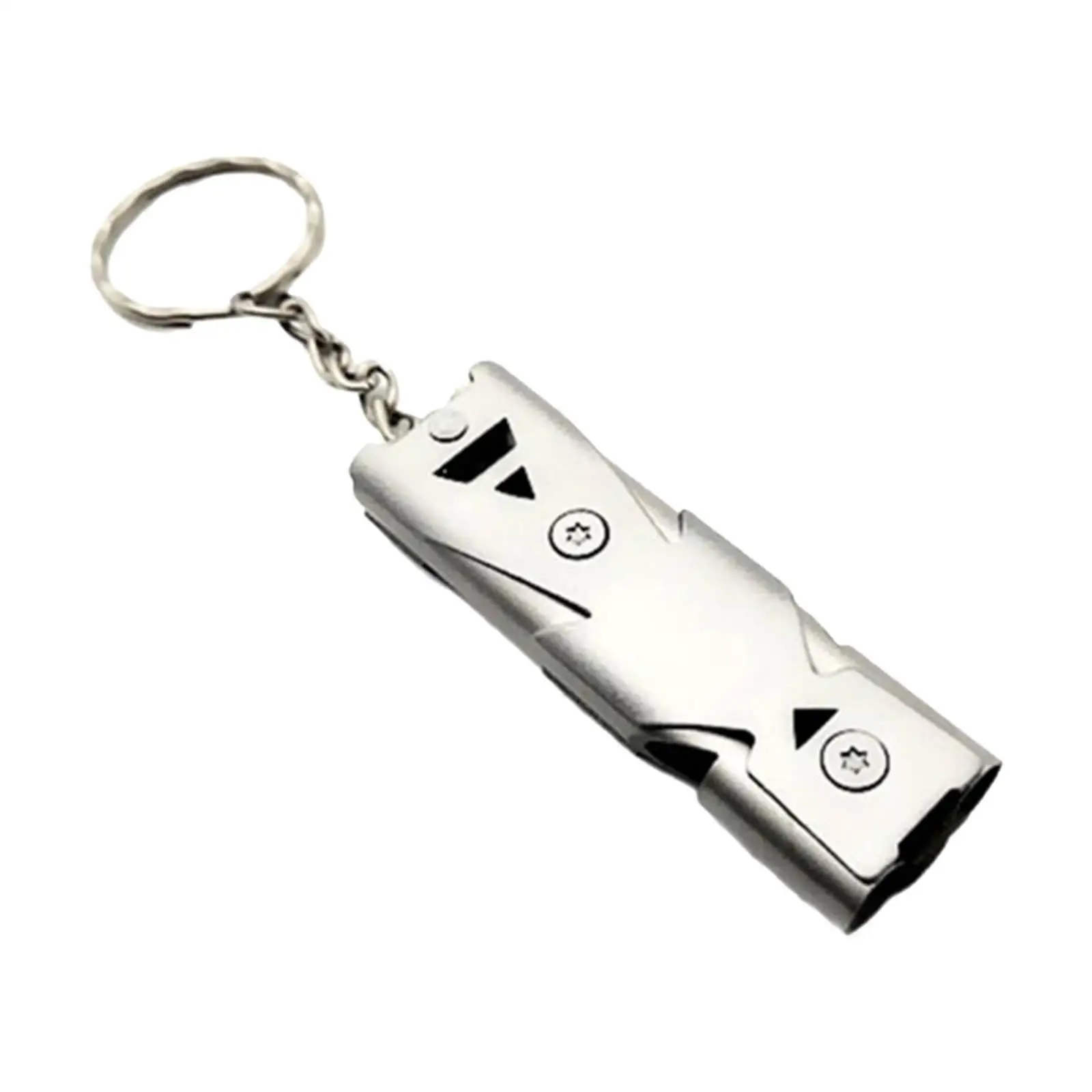 في الهواء الطلق SOS سلامة صافرة دائم المعادن المدمجة المفاتيح أدوات إنقاذ صوت عال لركوب القوارب حارس الحياة التخييم التنزه السفر #3