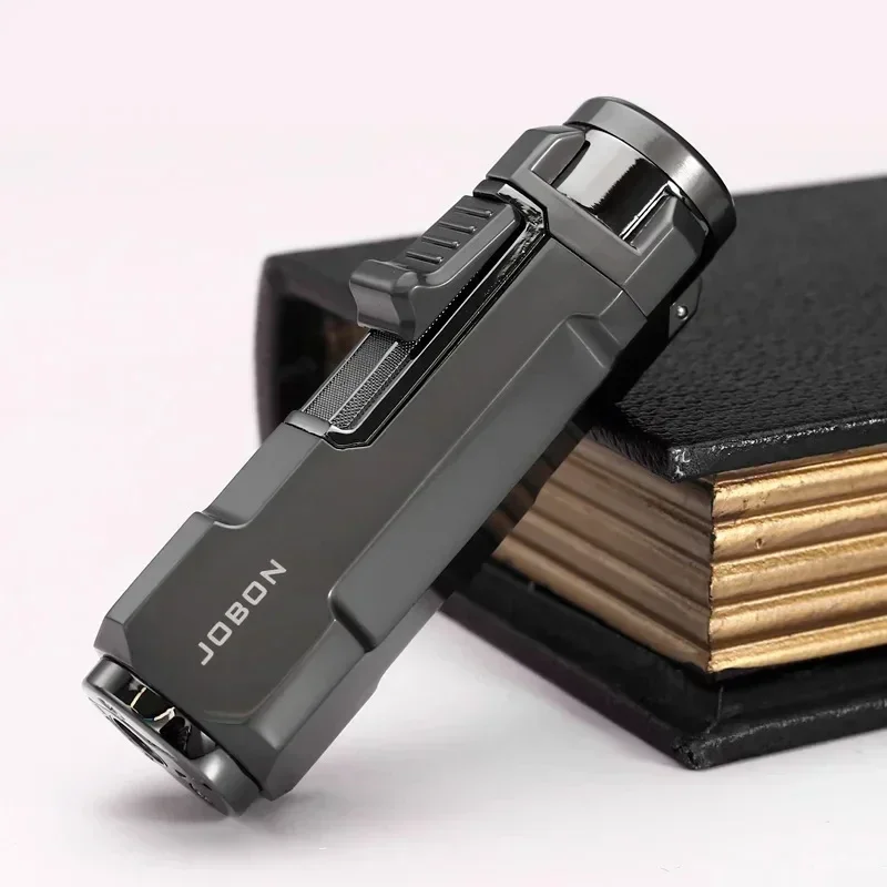 

JOBON New Metal Windproof Blue Flame Cigar Turbo Lighter Retro Torch Jet Multifunctional Outdoor Butane Gas Lighter Men's Gifts