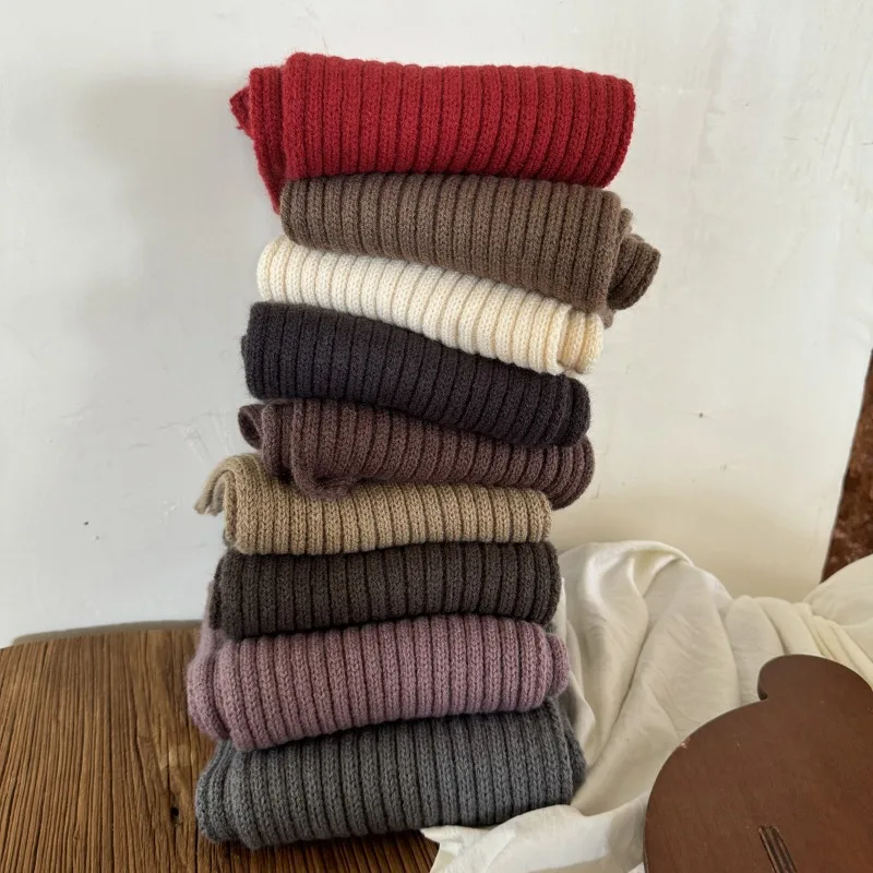 ผ้าพันคอเด็กสไตล์ลำลอง แฟชั่นฤดูหนาว ถักนิตติ้ง ยูนิเซ็กซ์ ผ้าพันคอเด็กอ่อน ผ้าพันคอเด็กเล็ก ผ้าพันคอไหมพรมนุ่ม ผ้าพันคออะคริลิคผสมกันให้ความอบอุ่น