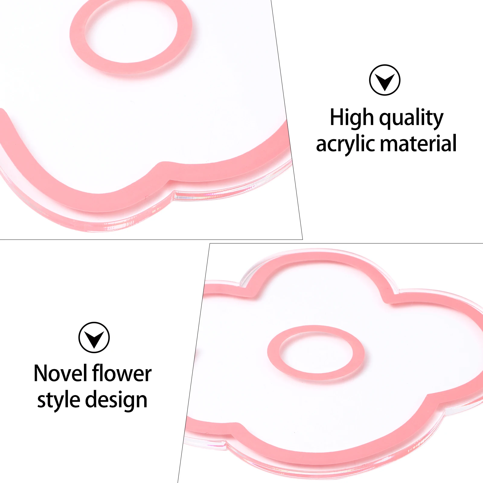 

Acrylic Coasters Heat Insulation Placemat Transparent Table Mat for Home Tea House Restaurant Decorative Plate Cup Holder