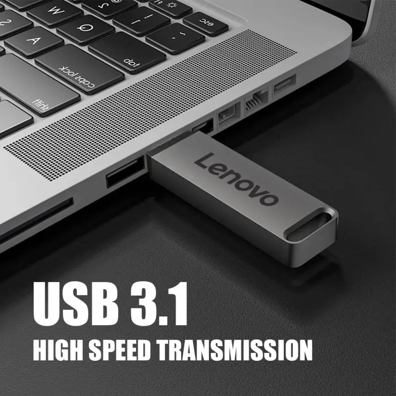 Lenovo-USB 3.1 Tipo-C High Speed Flash Drives, Pen Drive, Pendrive, Disco Flash portátil para Android, PC, Carro, 1TB, 2TB, 512GB