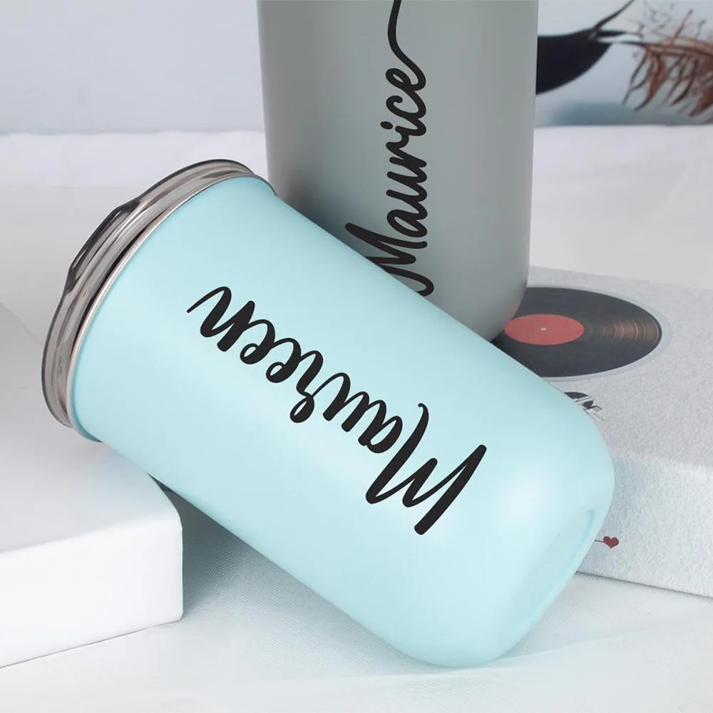 Custom Name Stainless Steel Tumbler with Lid, Portable Reusable Coffee Cup, Bridesmaid Wedding Gift for Her,Christmas Gift.